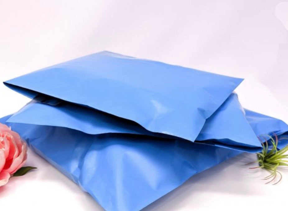 6x9 solid blue poly mailers qty 100 Majestic Mailers