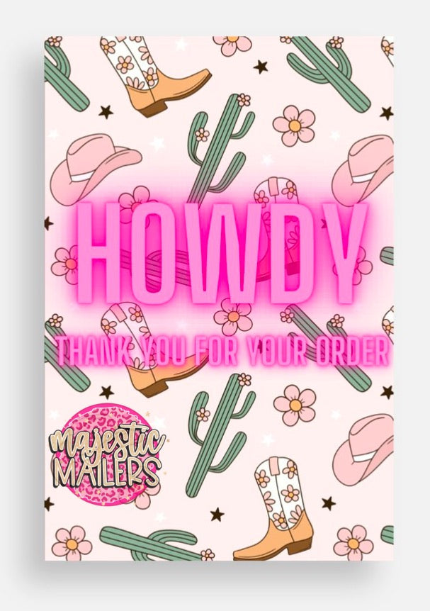 4x6 Package insert thank you cards Qty 100