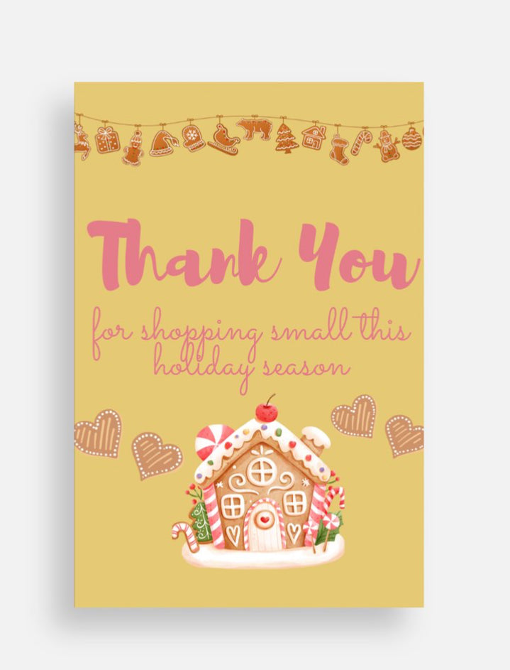 4x6 Package insert thank you cards Qty 100