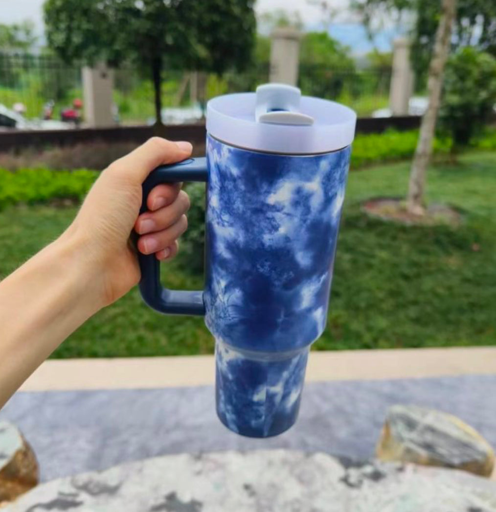 40oz stainless steel tie dye tumbler