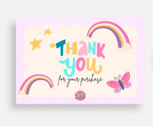 Load image into Gallery viewer, 4x6 package insert thank you cards qty 25
