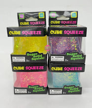 Load image into Gallery viewer, Blue Glitter Slow rebound cube squishies
