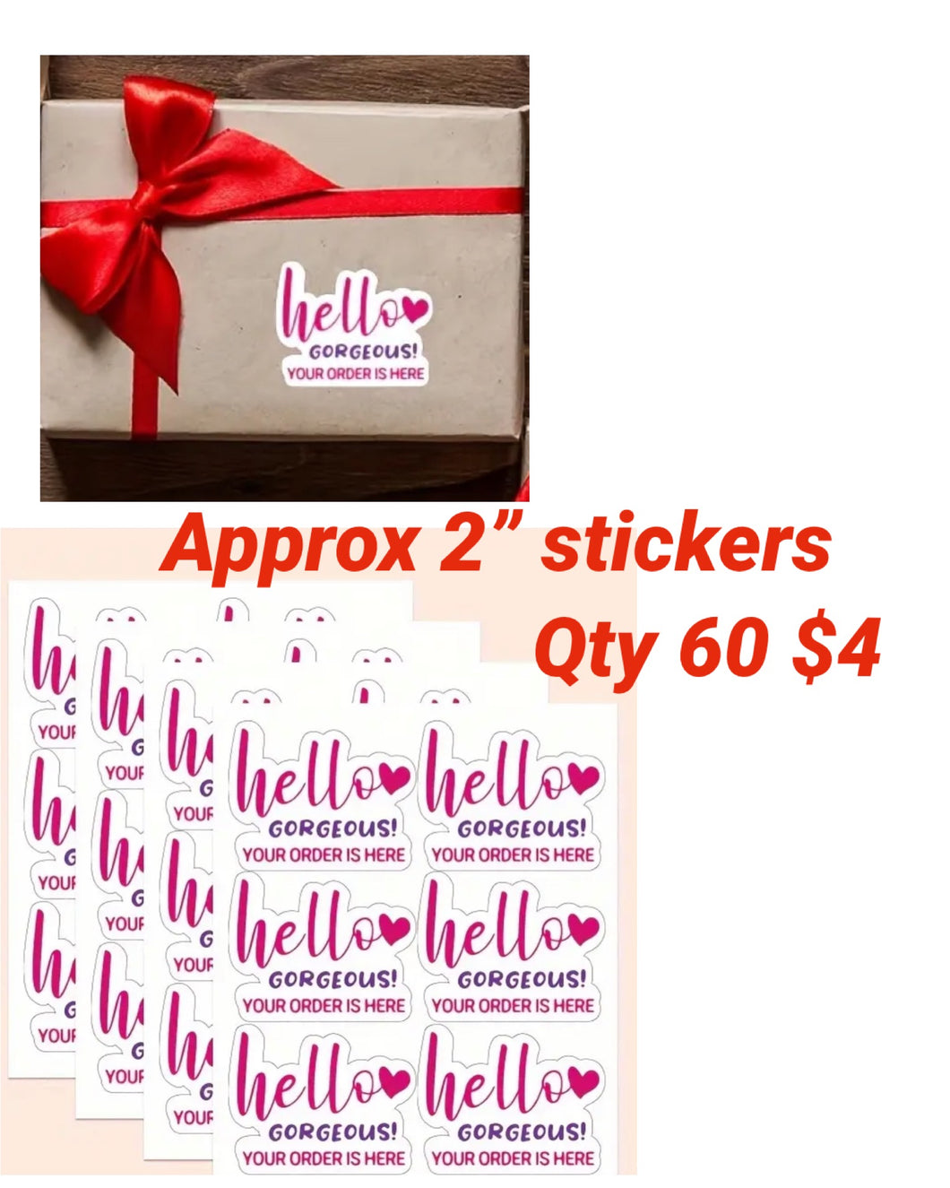 Packaging stickers qty 60