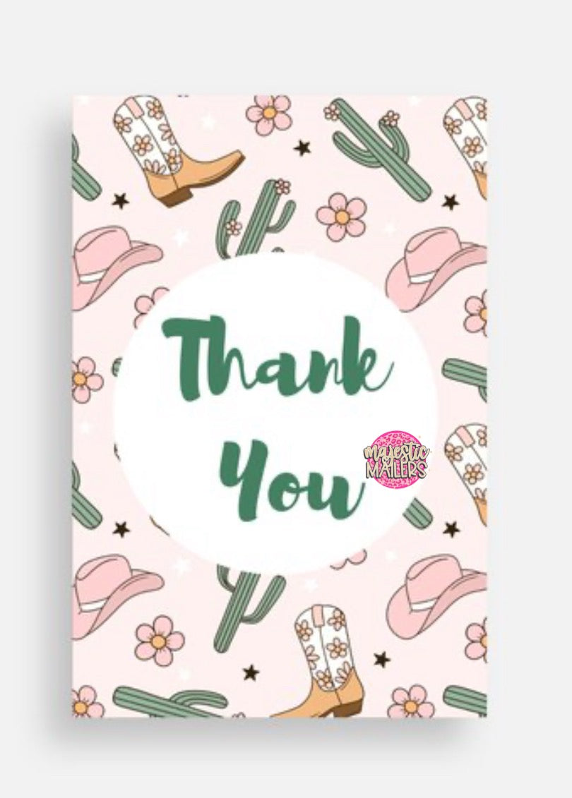 4x6 Package insert thank you cards Qty 50