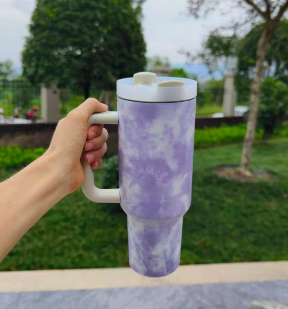 40oz stainless steel tie dye tumbler