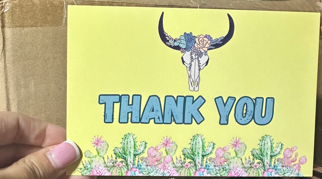 4x6 Package insert thank you cards Qty 100