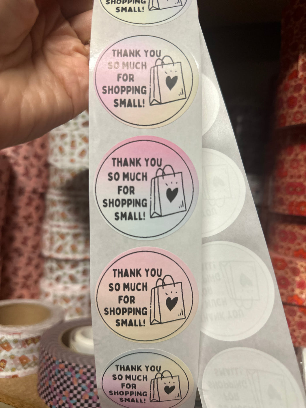 2” Packaging stickers qty 100