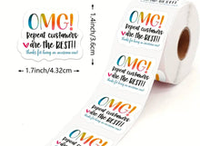 Load image into Gallery viewer, Packaging stickers qty 100
