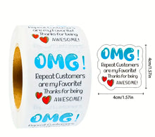 Load image into Gallery viewer, Packaging stickers qty 100
