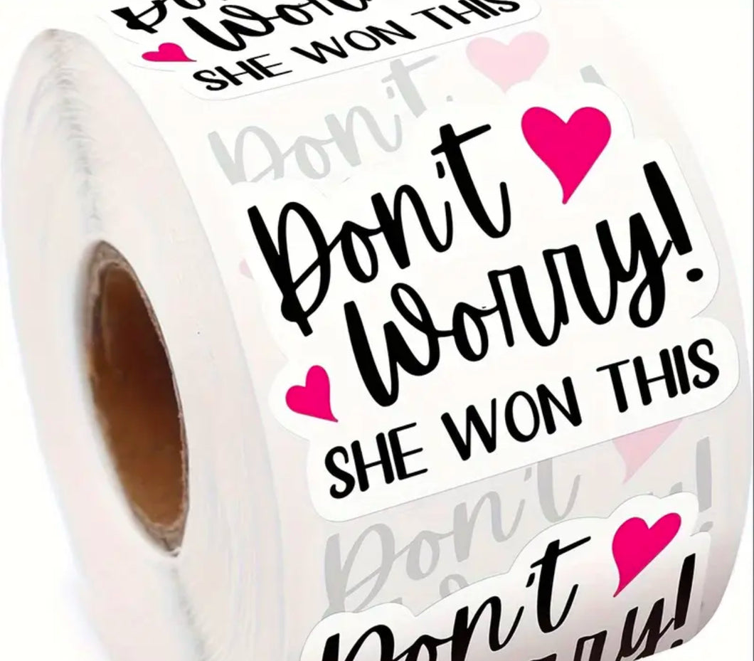 Packaging stickers qty 100