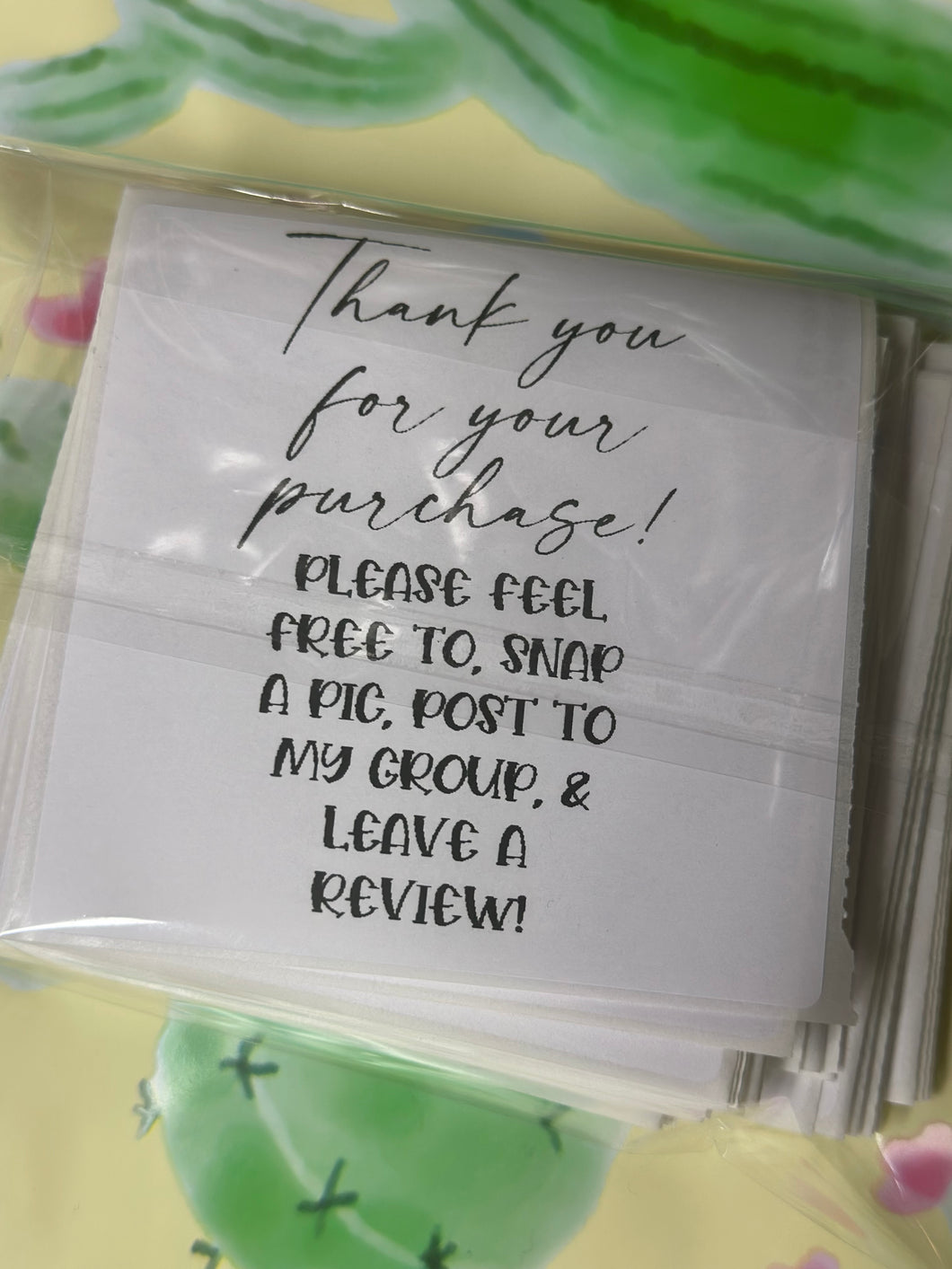 3x3 packaging stickers set of 100