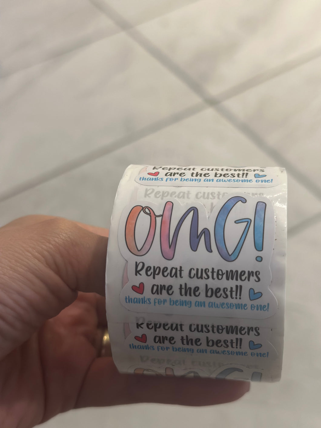 Packaging stickers qty 100