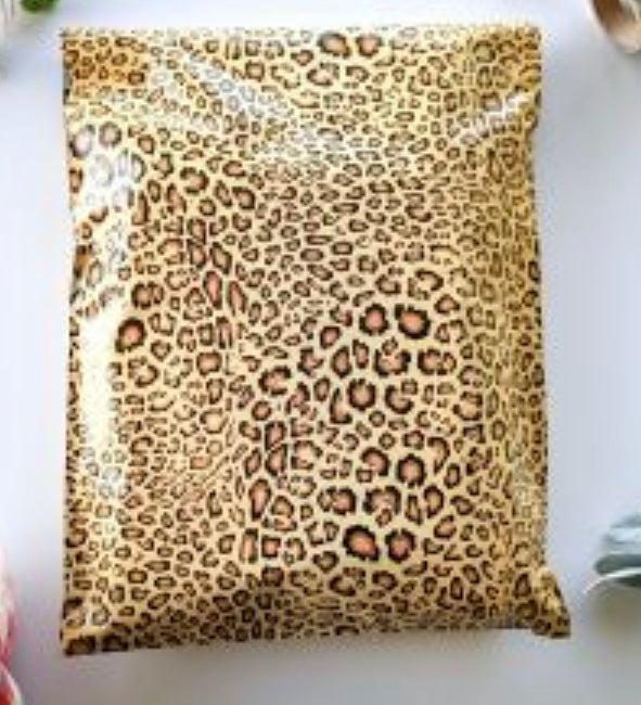 10x13 Leopard Poly mailers qty 50