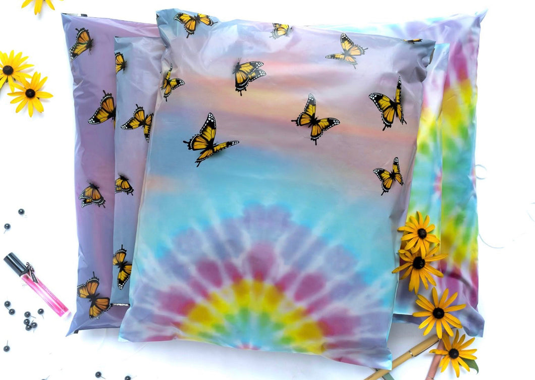 19x24 Butterfly rainbow Poly mailers set of 50